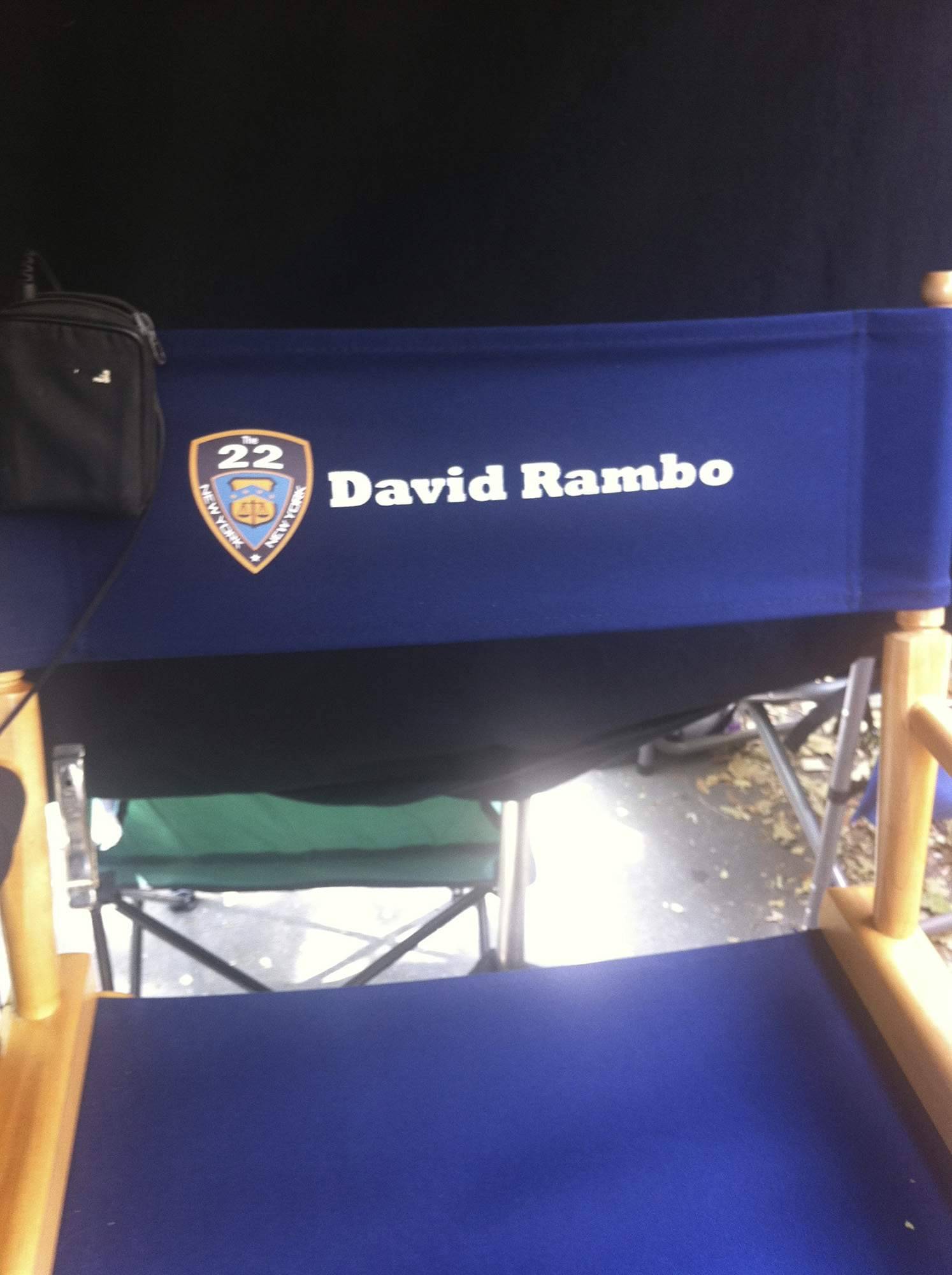 David Rambo's director’s chair