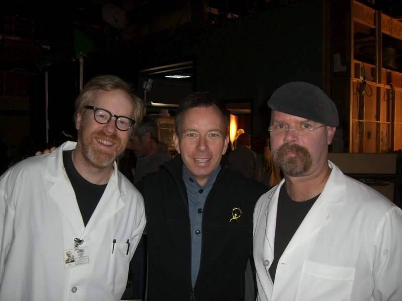 Adam Savage and Jamie from MythBusters with David Rambo