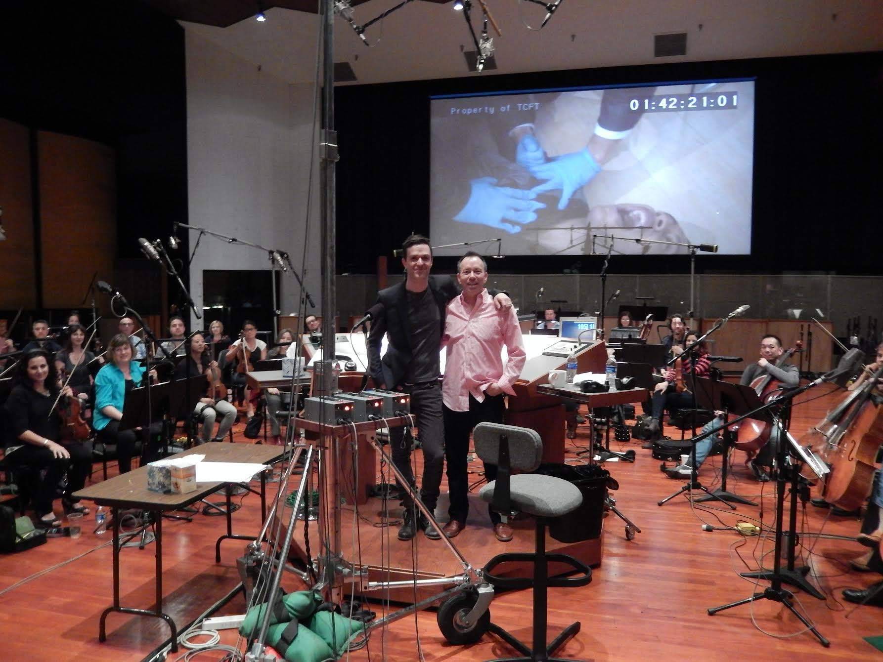 With composer Fil Eisler and 50-piece orchestra at EMPIRE episode 109 scoring session.