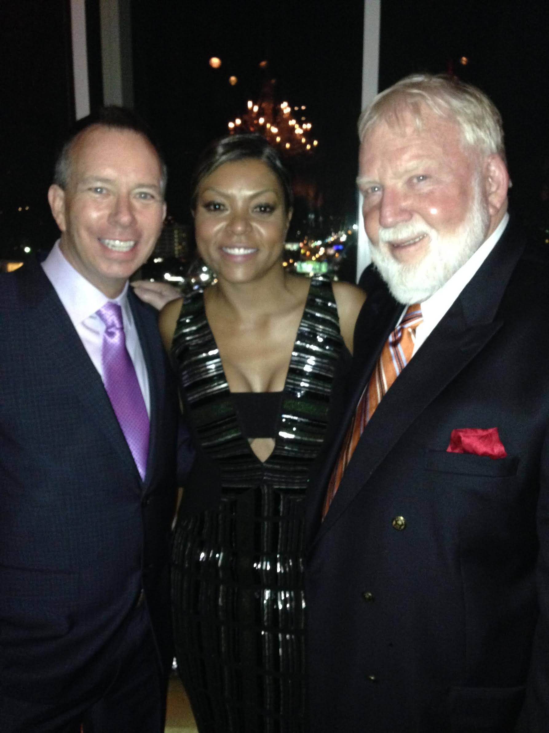 With Taraji P. Henson and Ted Heyck at the EMPIRE rooftop premiere party.