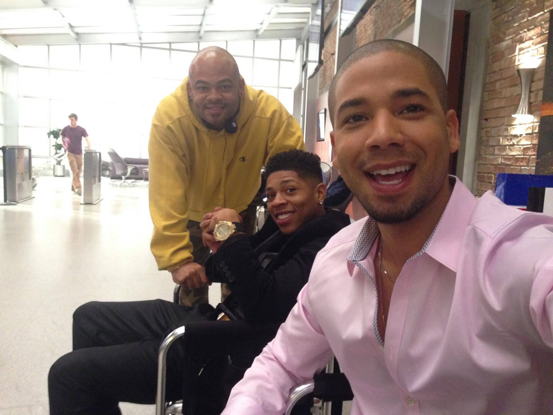 Anthony Hemingway, who directed episode 109, between takes with Bryshere Gray (Yaz the Greatest) and Jussie Smollett.