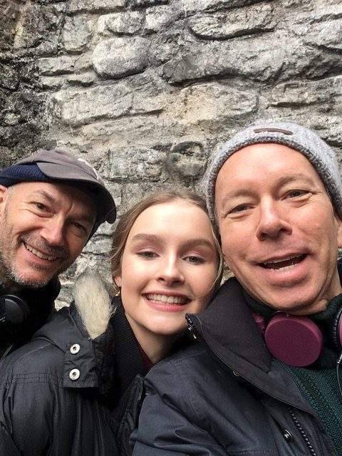 Director Jonathan Teplitzky, Olivia DeJonge (Alice Burbage) and a very happy writer.