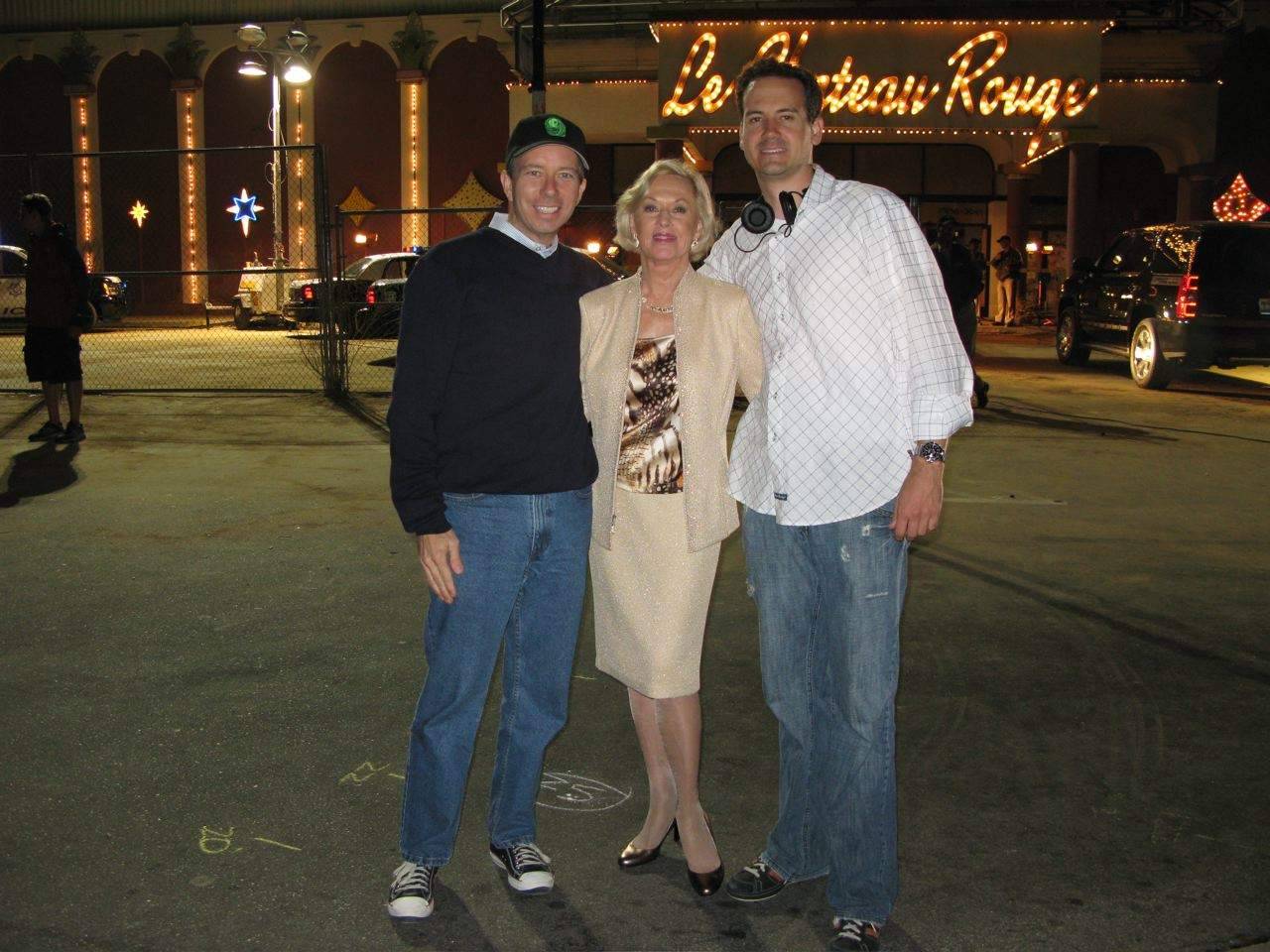 With Tippi Hedren and director Jeff Hunt on location